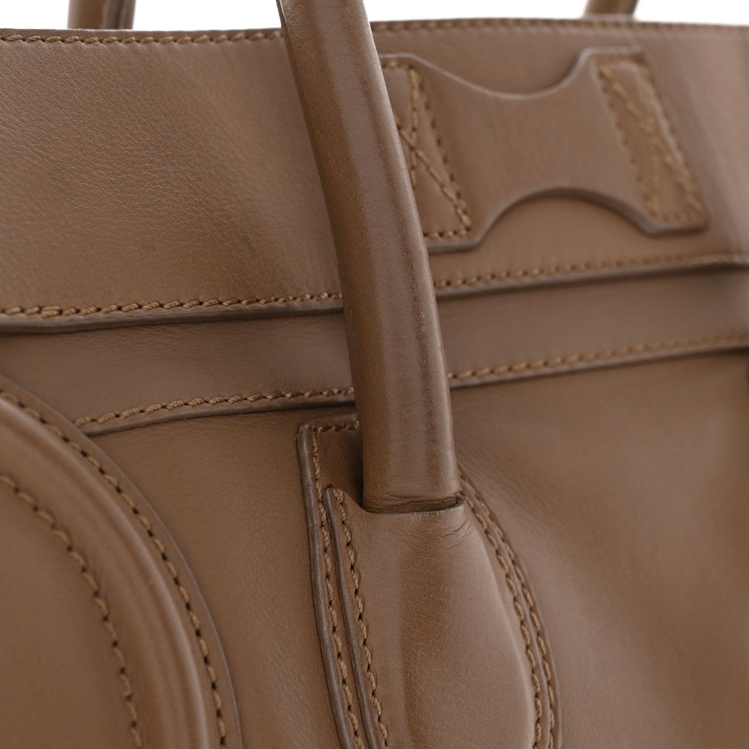 Smooth Calfskin Mini Luggage Camel