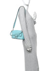 X TIFFANY Nappa Silver Baguette Blue Tiffany Silver