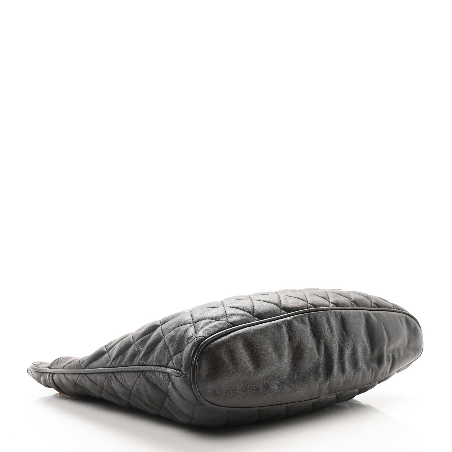 Calfskin Quilted CC Shopping Tote Black