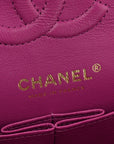 Lambskin Quilted Small Double Flap Purple