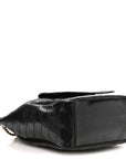 Crinkled Calfskin Matelasse Monogram Niki Multipocket Shopping Tote Black
