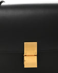 Box Calfskin Medium Classic Box Flap Bag Black