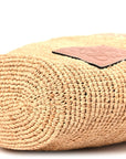 Calfskin Raffia Anagram Paulas Ibiza Pochette Bag Natural Tan