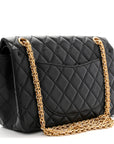 Aged Calfskin Quilted 2.55 Reissue 225 Flap Black