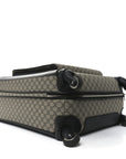GG Supreme Monogram Four Wheel Suitcase Black