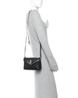 Calfskin Y Quilted Monogram Toy Loulou Crossbody Bag Black