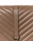 Sheepskin Matelasse Chevron Monogram Large College Bag Fard