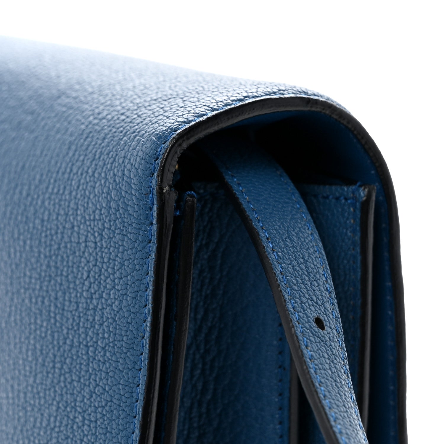 Goatskin Medium Classic Box Flap Bag Deepsea