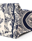 Canvas Embroidered Medium D1ORiviera Toile De Jouy Book Tote Blue