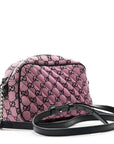 Monogram Multicolor Matelasse Diagonal Small GG Marmont Chain Shoulder Bag Pink Blue
