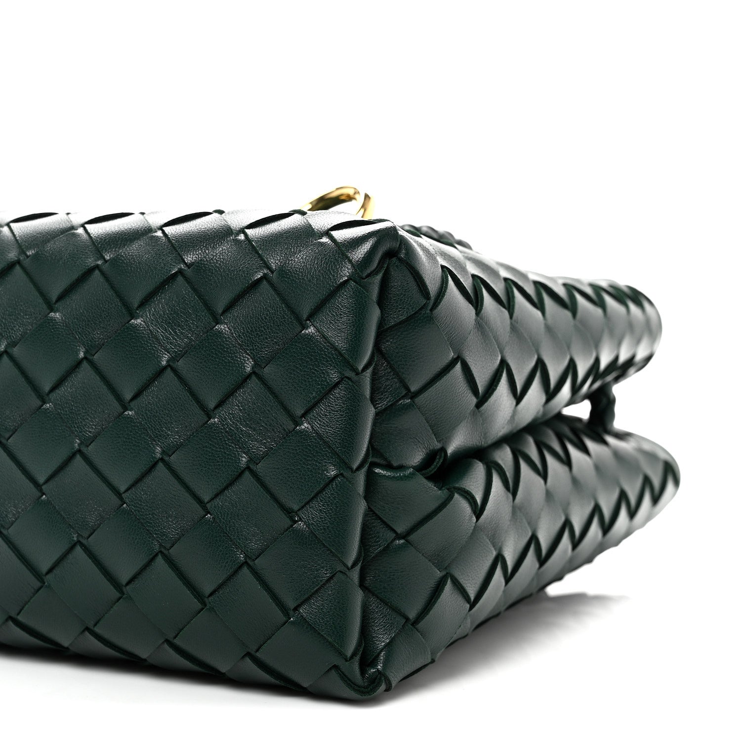 Nappa Intrecciato Small Andiamo Shoulder Bag Emerald Green