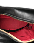 Aged Calfskin Quilted Charms Small Gabrielle Hobo Black
