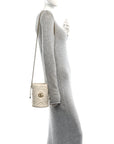 Calfskin Matelasse Mini GG Marmont 2.0 Bucket Bag White