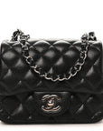 Caviar Quilted Mini Square Flap Black