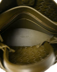 Suede Intrecciato Medium Andiamo Shoulder Bag Mud