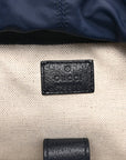 GG Supreme Monogram Textured Dollar Calfskin Medium Ophidia Double Buckle Backpack Blue Dark Blue Black