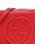 Pebbled Calfskin Small Soho Disco Bag Tabasco Red