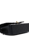 Caviar Quilted Small Double Flap Black