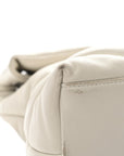 Lambskin Quilted Medium Loulou Puffer Monogram Chain Satchel Crema Soft