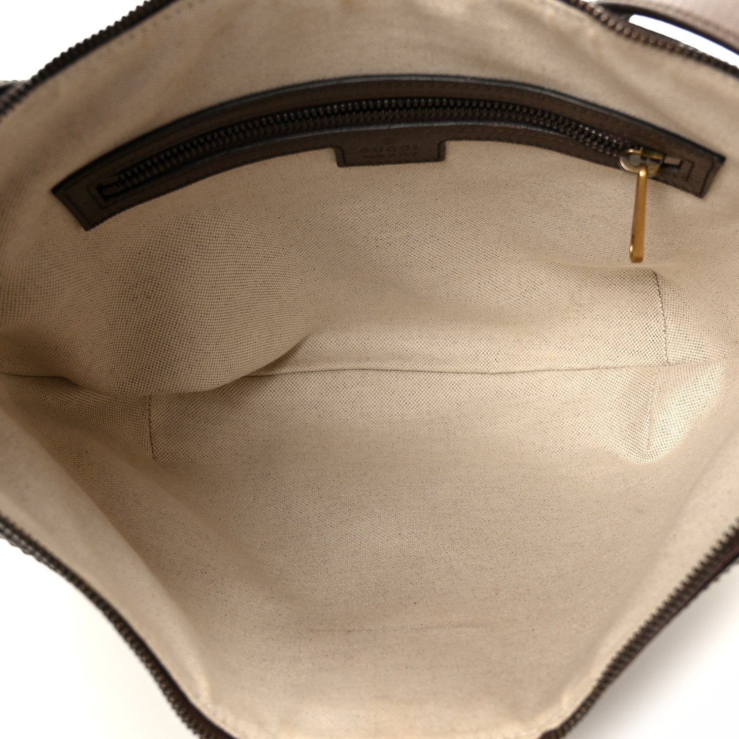GG Supreme Monogram Web Small Ophidia Half Moon Hobo Brown