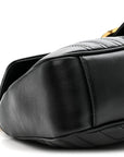 Calfskin Matelasse Small GG Marmont Shoulder Bag Black
