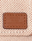 H Plume Canvas Swift Printed Quadrige au Fil Steeple 25 Bag Gris Beige Ecru Beige Gold
