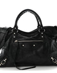Agneau Classic Silver Hardware City Black