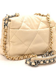 Lambskin Quilted Medium CHNL 19 Flap Beige