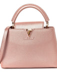 Metallic Taurillon Capucines BB Pearly Pink