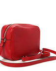 Pebbled Calfskin Small Soho Disco Bag Vibrant Red
