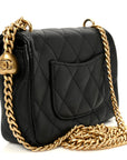 Caviar Quilted Mini Sweetheart Rectangular Flap Black
