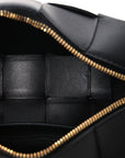 Lambskin Maxi Intrecciato Small Brick Cassette Bag Black