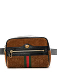 Suede Small Ophidia Belt Bag 85 34 Brown