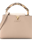 Taurillon Snakeskin Capucines BB Galet