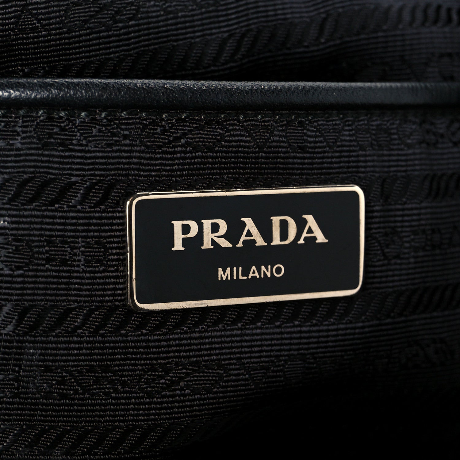 Tessuto Nylon Saffiano Small Backpack Black