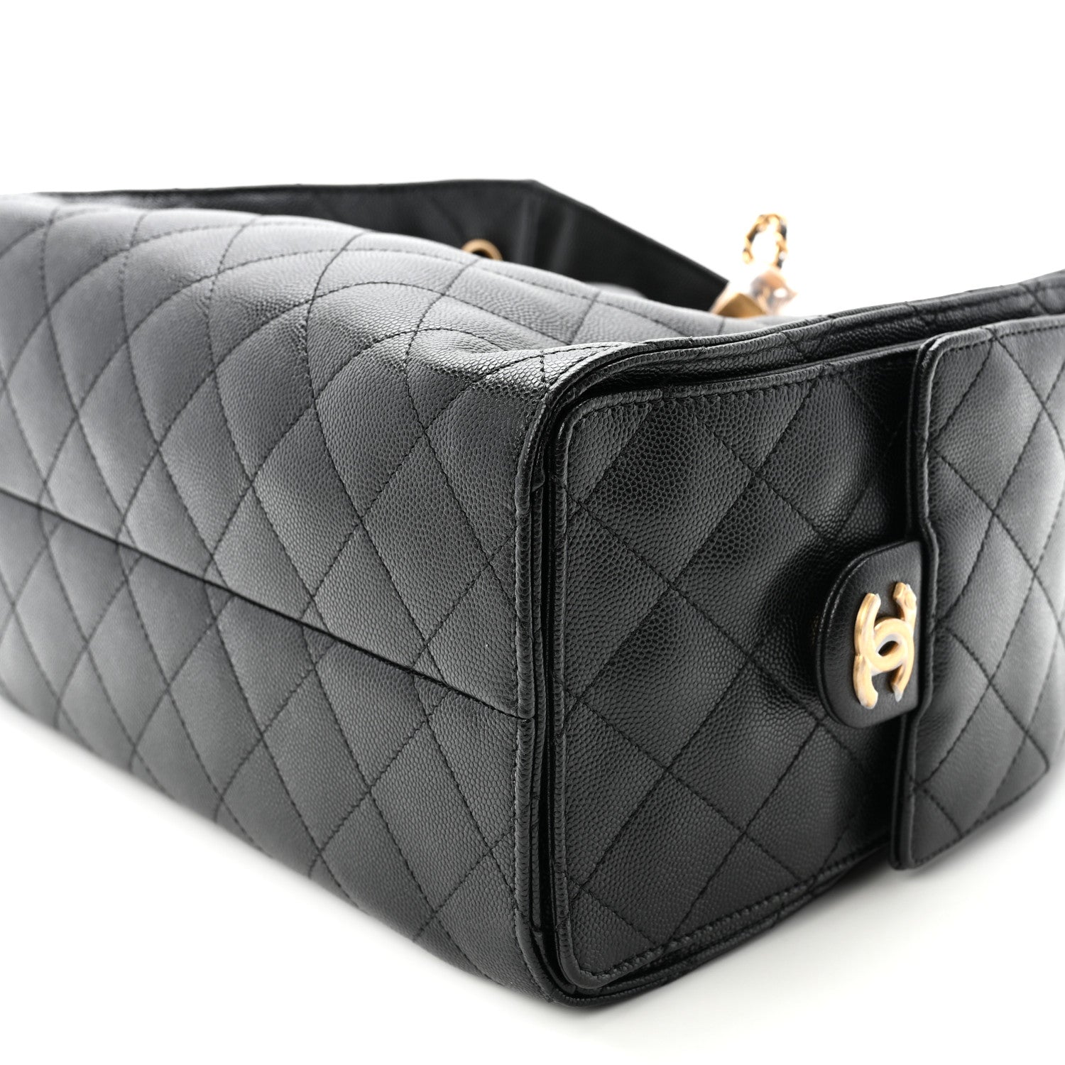Caviar Quilted Small CHNL 25 Handbag Black