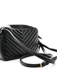 Calfskin Matelasse Monogram Lou Camera Bag Black