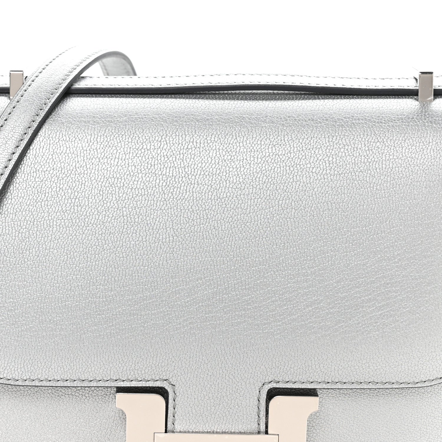 Metallic Chevre Chamkilight Constance 18 Argent