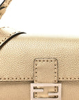 Cuoio Roma Sellerissima Nappa Sintetica Tape Stitch Baguette Platino
