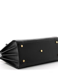 Grained Calfskin Small Sac De Jour Black