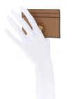 Calfskin Medusa Card Holder Brown