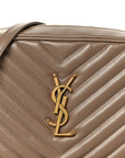 Calfskin Matelasse Monogram Lou Camera Bag Dark Beige