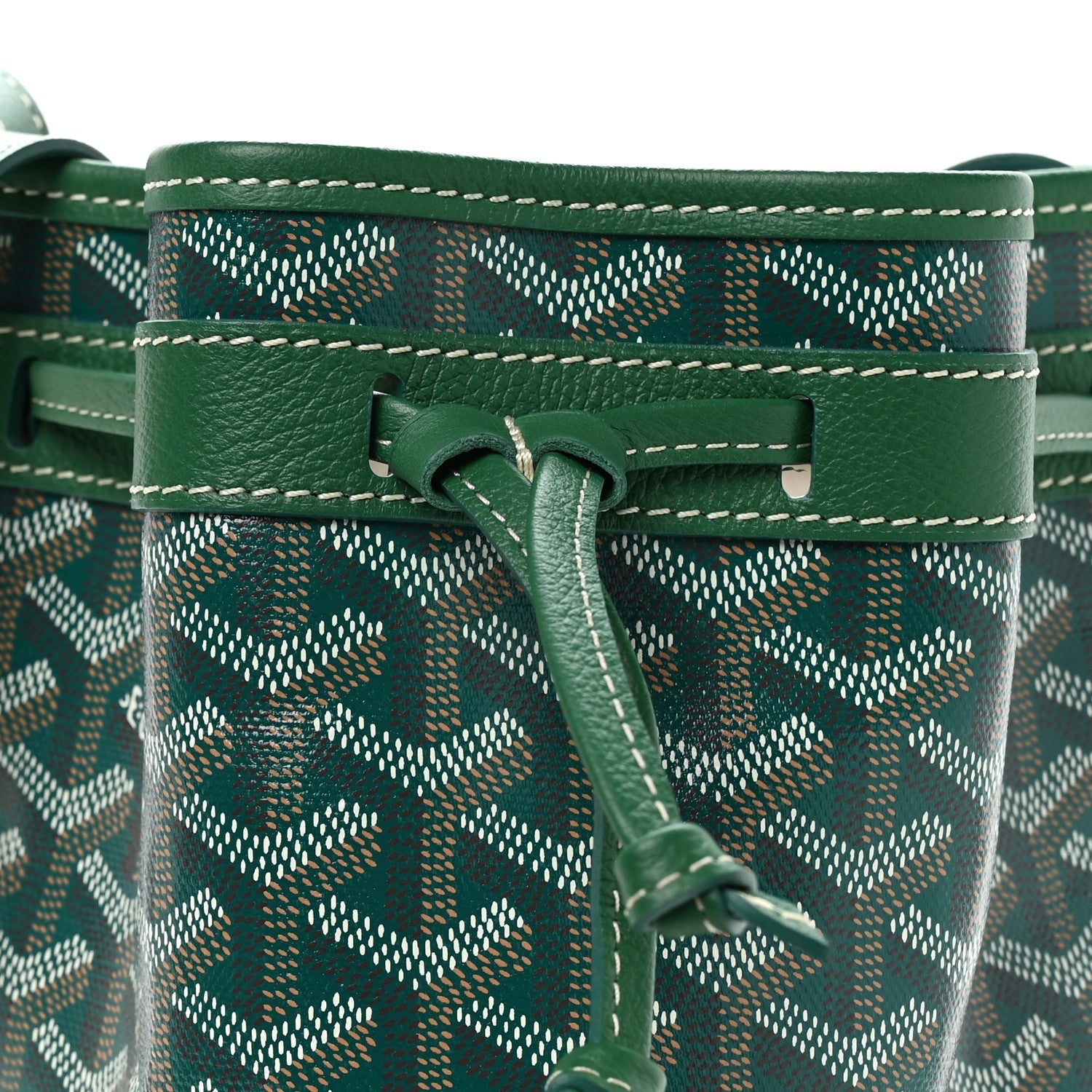 Goyardine Petit Flot Bucket Bag PM Green