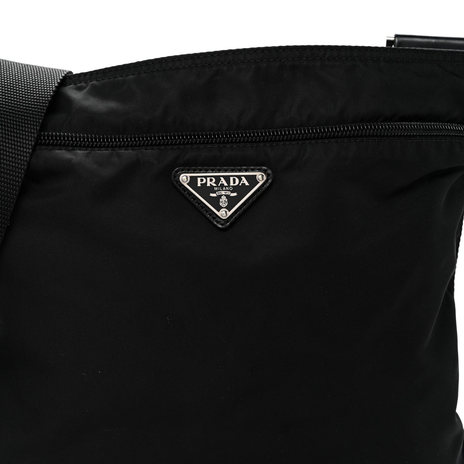 Nylon Vela Flat Messenger Bag Black