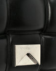 Nappa Maxi Intreccio Padded Cassette Crossbody Bag Black