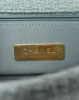 Tweed Quilted Medium CHNL 19 Flap Blue Multicolor