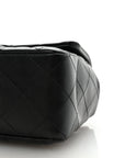 Lambskin Quilted Mini Rectangular Flap Black