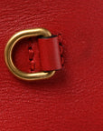 Calfskin Matelasse Super Mini GG Marmont Shoulder Bag Hibiscus Red
