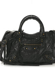 Agneau Classic Gold Hardware Nano City Black