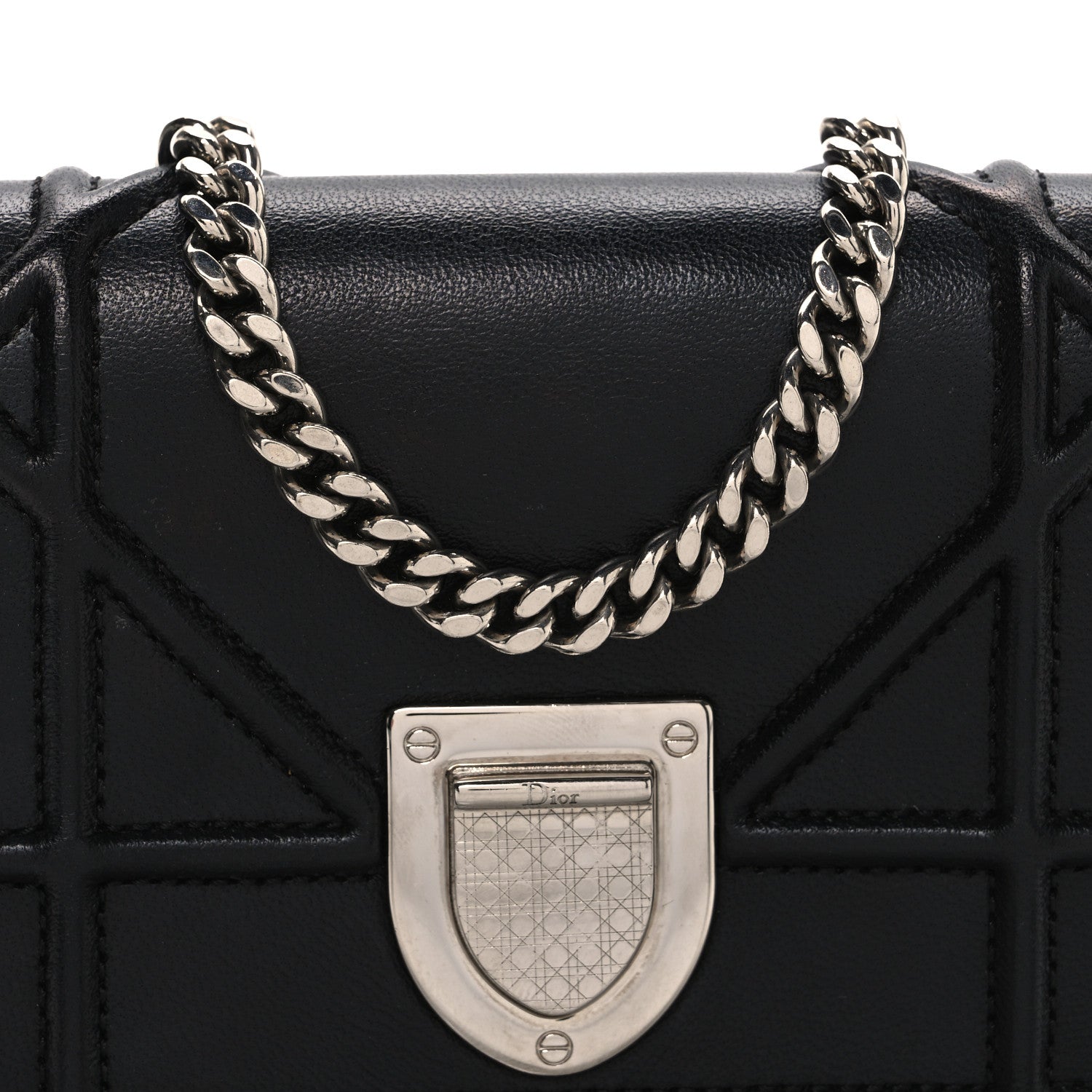 Lambskin Baby D1ORama Flap Bag Black